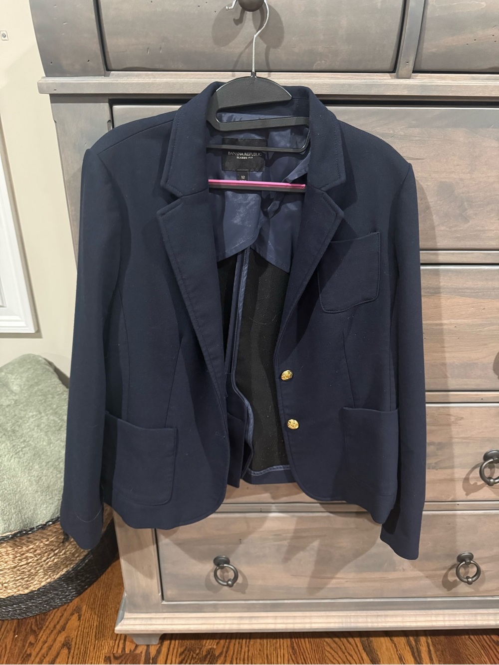 Banana Republic Navy Blazer with Gold Buttons